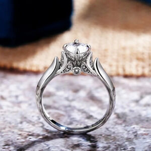 💞Refine Beautiful Flower Pure Cubic Silver Rings for Women, MARR9153